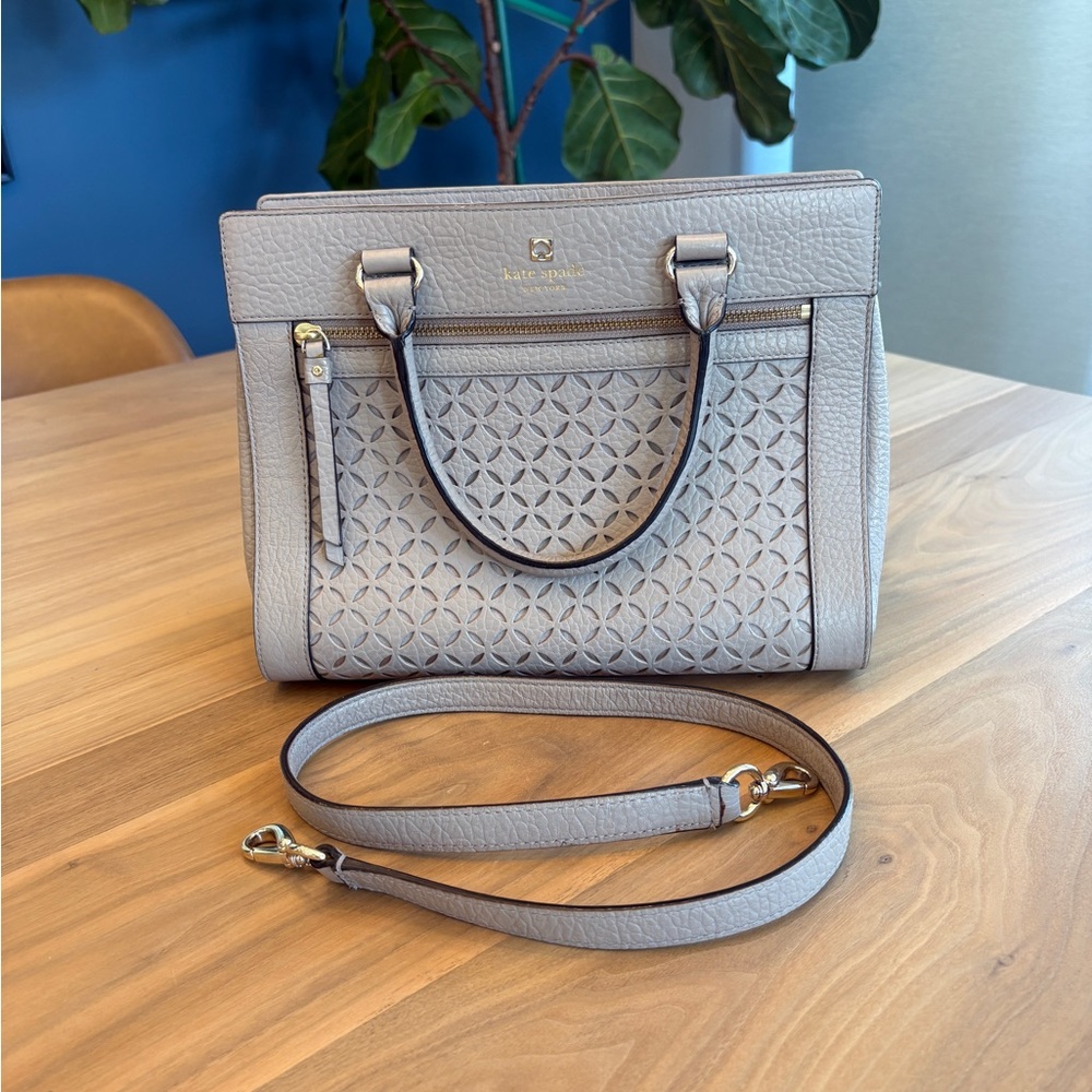 Kate Spade Perri Lane Romy Satchel Pebbled Leather Crossbody - Like New
